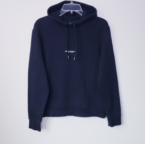 Armani Exchange Milano Hooded Sweatshirt Jacket Black Size Medium - Picture 10 of 13
